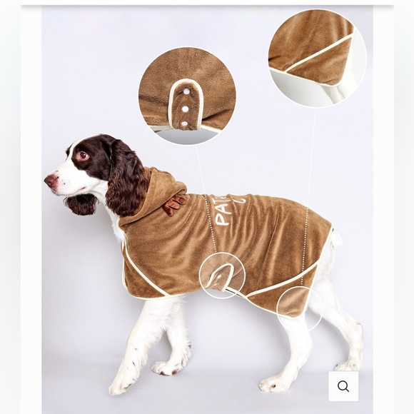 NWT in box Dog hooded robe with deer antlers Size Large - Picture 7 of 17